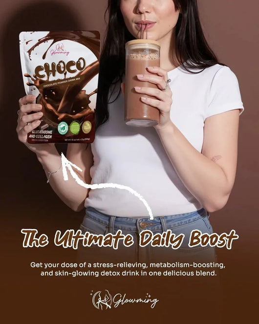 Glowming Choco Chocolate Powder Drink Mix - 200g (10 Sachets x 20g)
