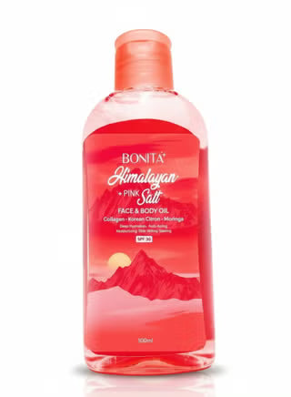 Bonita Himalayan Pink Salt Face & Body Oil with SPF 30 – Multi-Use Nourishing Oil (100ml) Combo