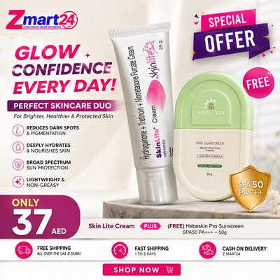 SkinLite Cream 25g + Hebeskin Pro Sunscreen SPA50 PA+++ (Free)