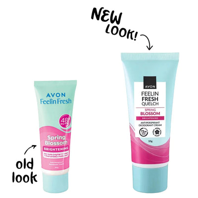 Avon Feelin Fresh Quelch Spring Blossom Brightening Antiperspirant Deo Cream - 55g
