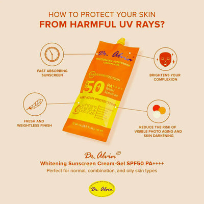 Dr. Alwin Whitening Sunscreen Cream Gel SPF 50+ 50ml