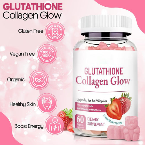 Nature Glow Glutathione Collagen Glow Strawberry Gummies