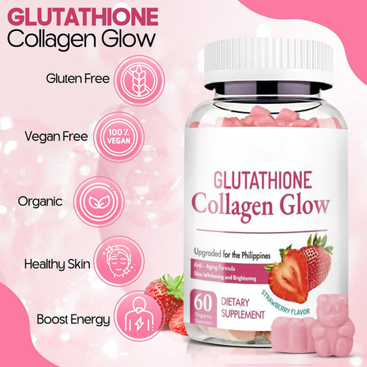 Nature Glow Glutathione Collagen Glow Strawberry Gummies