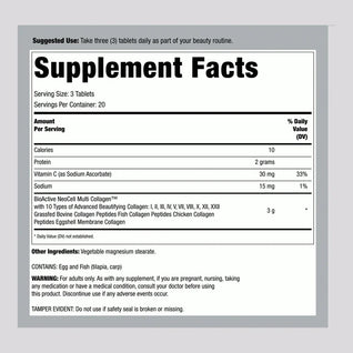 NeoCell Grassfed Collagen Peptides + Vitamin C & Biotin – 90 Tablets