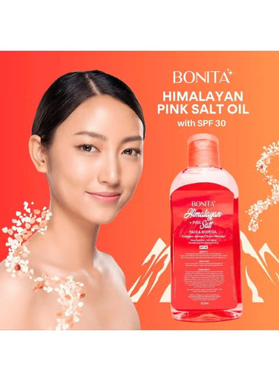 Bonita Himalayan Pink Salt Face & Body Oil with SPF 30 – Multi-Use Nourishing Oil (100ml) Combo