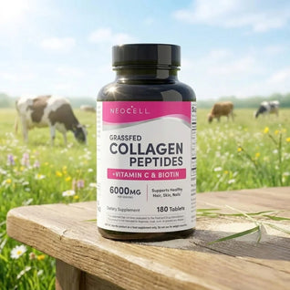 NeoCell Grassfed Collagen Peptides + Vitamin C & Biotin – 180 Tablets