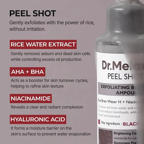 Dr. Melaxin Peel Shot Exfoliating Black Rice Ampoule – 80ml