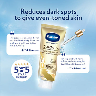 Vaseline Gluta-Hya Serum Burst UV Lotion Flawless Glow - 330ml