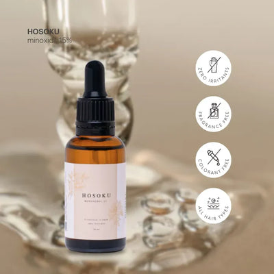 HOSOKU Minoxidil 15% Hair Regrowth Oil – 30ml