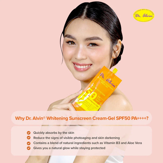 Dr. Alwin Whitening Sunscreen Cream Gel SPF 50+ 50ml