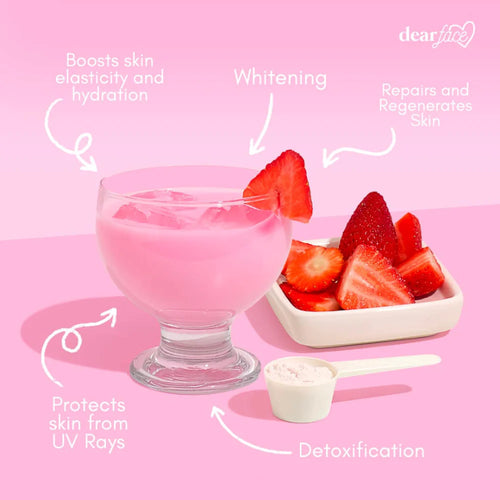 Dear Face Beauty Milk Premium Japanese Strawberry Drink - 180g