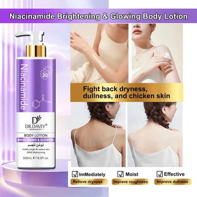 Dr. Davey Niacinamide Body Lotion Skin Brightening SPF 30 – 500ml | Buy 3 Get 1 FREE