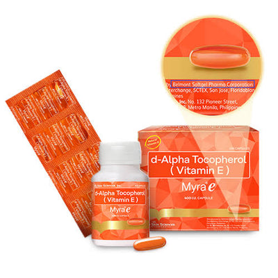 Myra E 400 IU Vitamin E d-Alpha Tocopherol 30caps