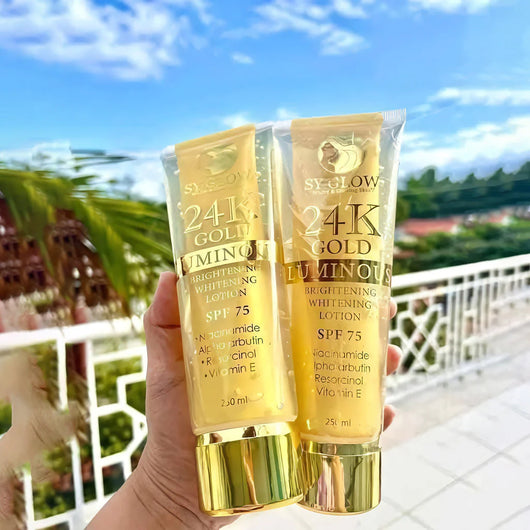 SY Glow Whitening Beauty – 24K Gold Luminous Lotion SPF 75 (250ml)