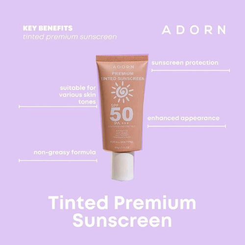 Adorn Premium Tinted Sunscreen SPF 50 PA+++ - 50g