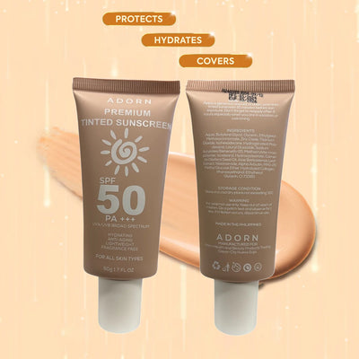 Adorn Premium Tinted Sunscreen SPF 50 PA+++ - 50g