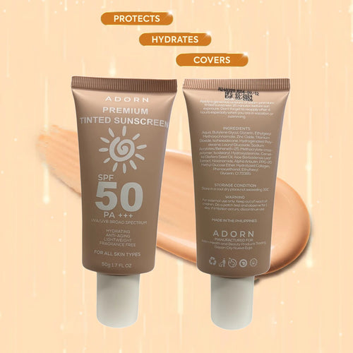 Adorn Premium Tinted Sunscreen SPF 50 PA+++ - 50g
