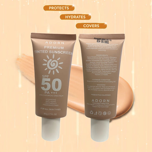 Adorn Premium Tinted Sunscreen SPF 50 PA+++ - 50g