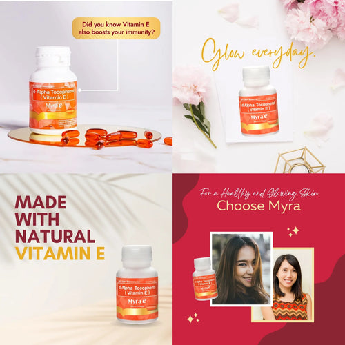 Myra E 400 IU Vitamin E d-Alpha Tocopherol 30caps