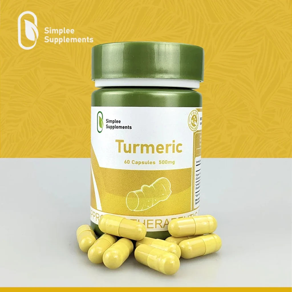 Simplee Supplements Turmeric 500mg Dietary Supplement 60 Capsules