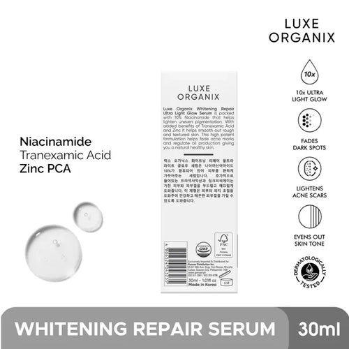 Luxe Organix Whitening Repair Ultra Light Glow Serum – 30ml