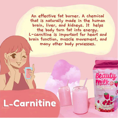 Dear Face Beauty Milk Premium Japanese Strawberry Drink - 180g