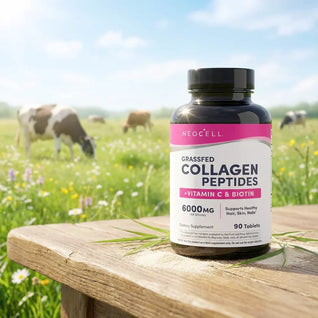NeoCell Grassfed Collagen Peptides + Vitamin C & Biotin – 90 Tablets